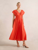 Alessandra Tuck Detail Midi Dress Forever New