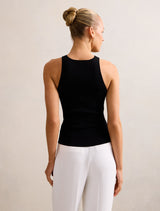 Carla Racer Knit Rib Tank Top Forever New