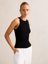Carla Racer Knit Rib Tank Top Forever New
