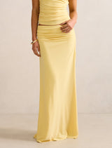 Mimi Flute Maxi Skirt Soft Yellow Co-ord Forever New