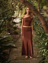 Mimi Flute Maxi Skirt Forever New