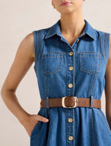 Annalee Sleeveless Shirt Dress
