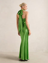 Clementine High Neck Satin Maxi Dress Forever New