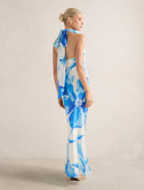 Clementine High Neck Satin Maxi Dress