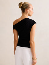 Rylee Tipped Shoulder Mesh Top Forever New