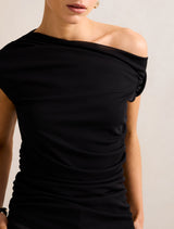 Rylee Tipped Shoulder Mesh Top Forever New