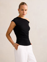 Rylee Tipped Shoulder Mesh Top Forever New