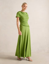 Gemini High Neck Jersey Maxi Dress Forever New