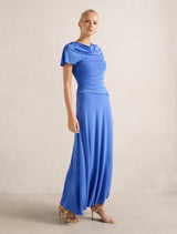 Gemini High Neck Jersey Maxi Dress Forever New