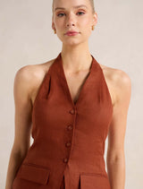 Saxon Halter Waistcoat Forever New