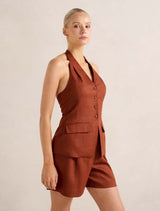 Saxon Halter Waistcoat Forever New