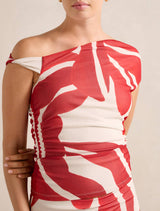 Mimi Off Shoulder Mesh Top Forever New