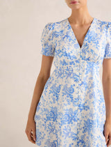 Saffron Linen Mini Dress Forever New