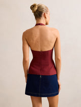 Dina Hardware Linen Top Forever New