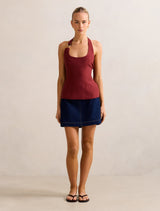 Dina Hardware Linen Top Forever New