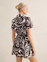 Grace Linen Shirt Mini Dress Forever New