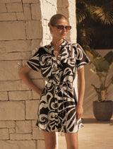 Grace Linen Shirt Mini Dress Forever New