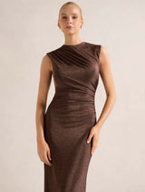 Kristy Metallic Maxi Dress Forever New