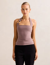 Colette Hardwear Halter Top Slate Forever New