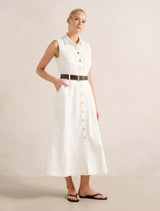 Annalee Sleeveless Shirt Dress Forever New