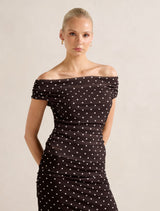 Mimi Off Shoulder Mesh Top Forever New