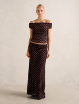 Mimi Flute Maxi Skirt Forever New