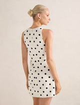 Vivienne Scoop Neck Linen Mini Dress