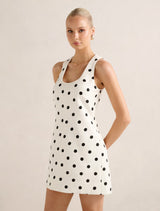 Vivienne Scoop Neck Linen Mini Dress