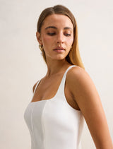 Kaitlyn Structured Satin Mini Dress