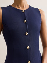 Lucienne Petite Fit And Flare Knit Mini Dress Forever New