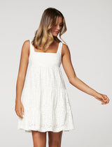 Liberty Broderie Babydoll Dress - Forever New