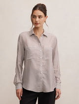 Adara Stripe Shirt Bitter Chocolate Stripe Forever New