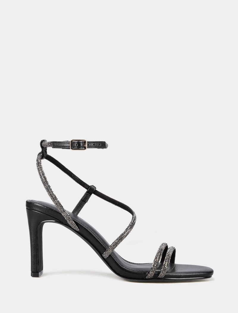 Mila Diamante Heel Black Pewter Forever New