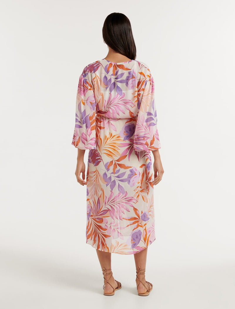 Bronte Longline Print Kimono Forever New