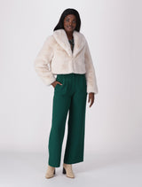 Amelia Cropped Fur Coat Forever New