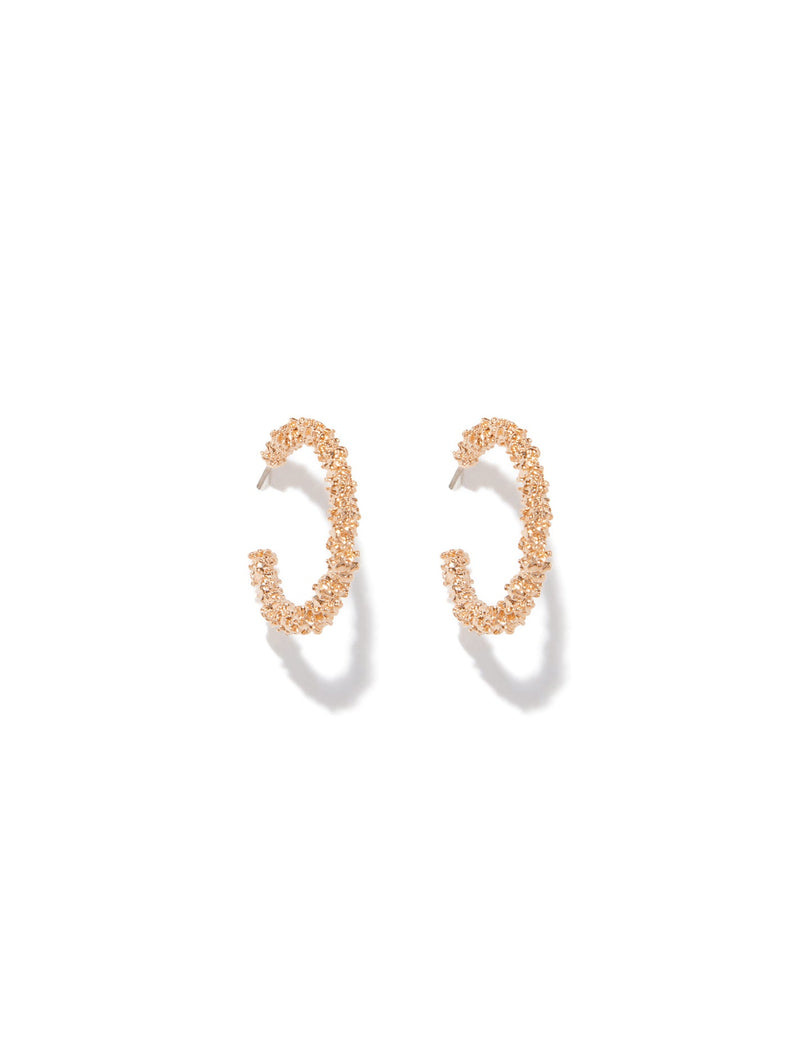 Brooklyn Textured Hoop Earrings Forever New