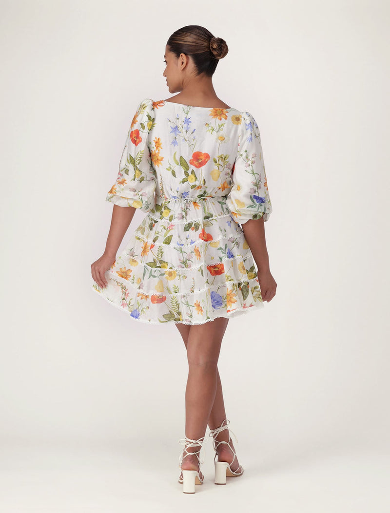 Esmie Tiered Floral Skater Dress Forever New