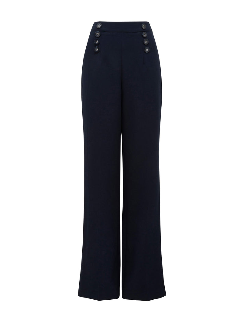 Sara Button Wide Leg Pants Forever New