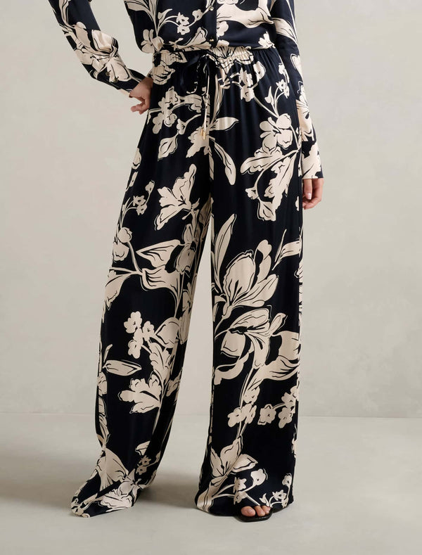 Serena Satin Pants Hyland Floral Co-ord Forever New
