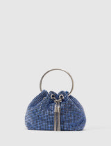 Skylah Sparkle Metal Handle Clutch 0 Dove Blue Forever New