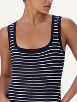 Chrissy Stripe Scoop Neck Dress Forever New