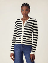 Beri Striped Knit Cardigan Forever New