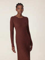 Lyla Crew Neck Detail Knit Dress Forever New