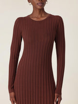 Lyla Crew Neck Detail Knit Dress Forever New