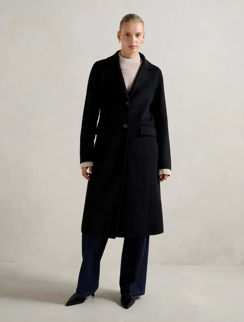 Leanna Felled Single Breasted Coat Forever New