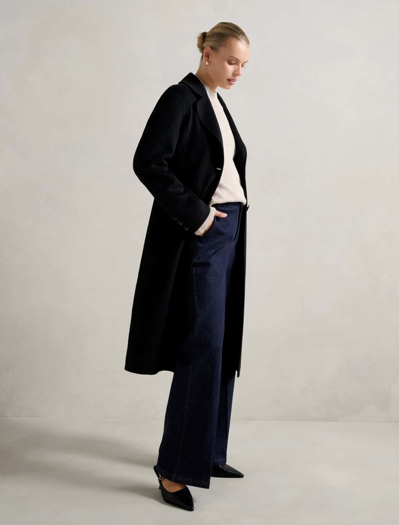 Leanna Felled Single Breasted Coat Forever New
