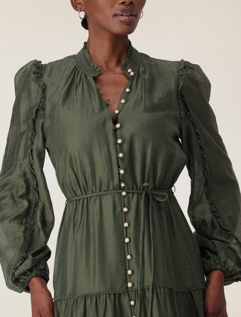 Jessie Button Down Midi Dress Forever New