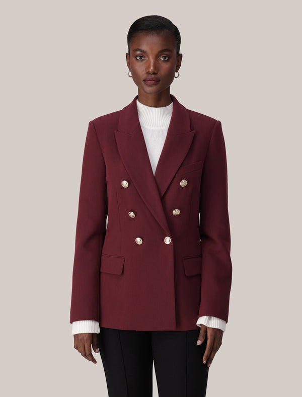 Immie Double Breasted Blazer Shiraz Forever New