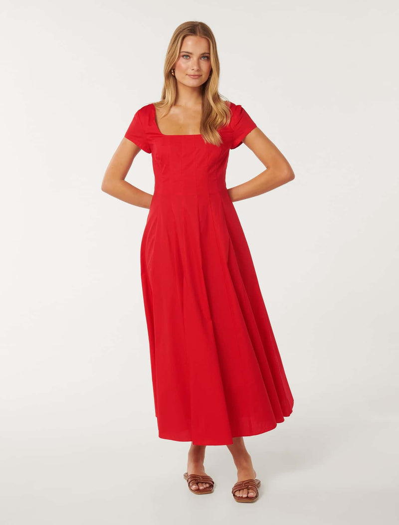 Raleigh Cap Sleeve Midi Dress Forever New
