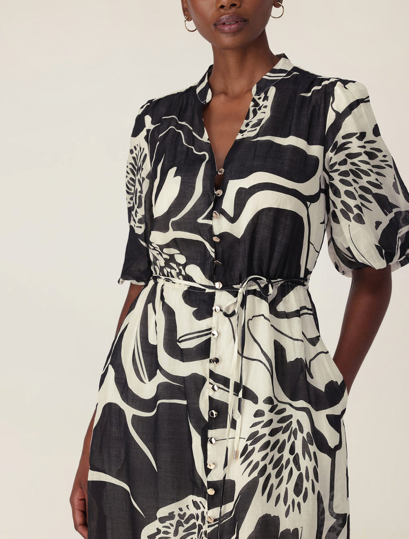 Loren Puff Sleeve Midi Dress Forever New